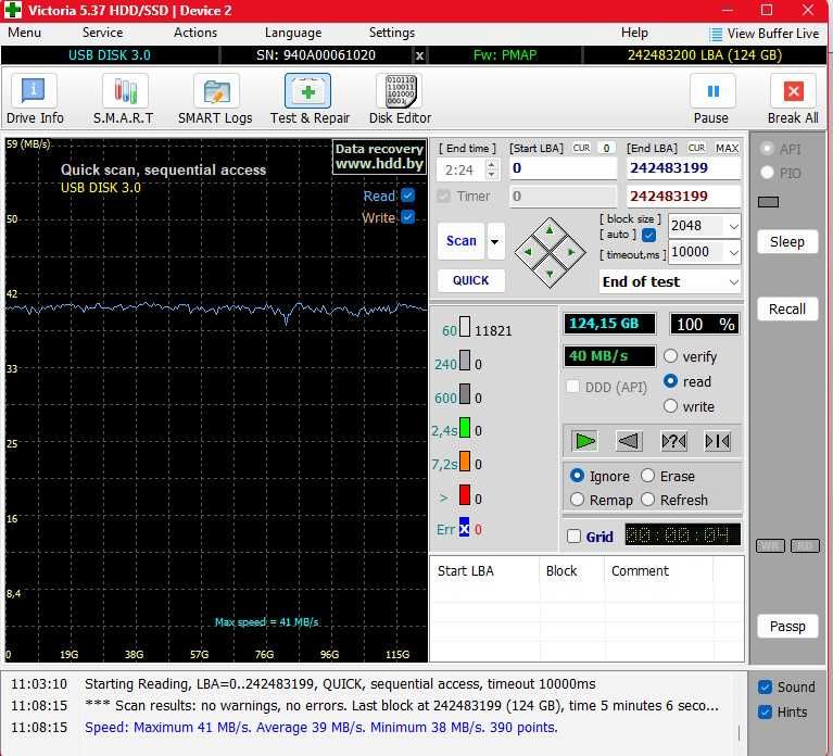 Фірмова USB-флешка зі швидкістю 24/40Мб/с SomnAmbulist 128Гб