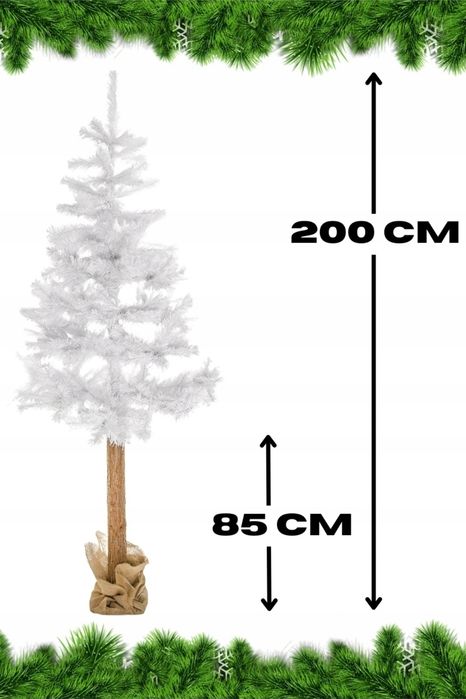 Choinka biała na pniu 200cm