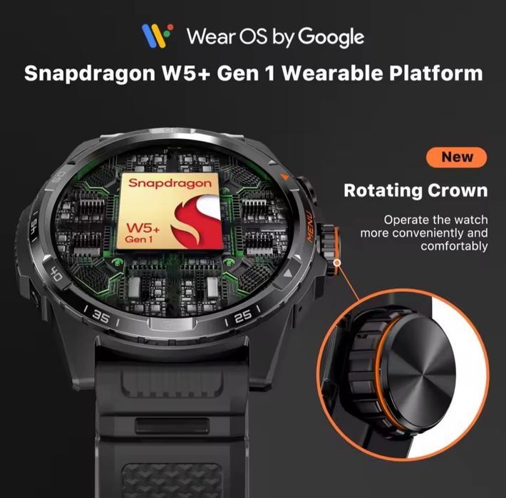 Смарт-годинник TicWatch Atlas — Нові! (Wear OS 4)