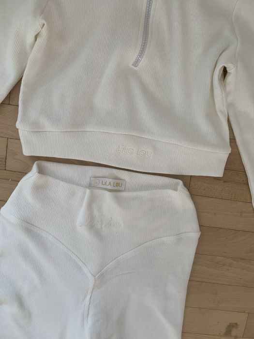 Nowy komplet bialy lila lou s/m
