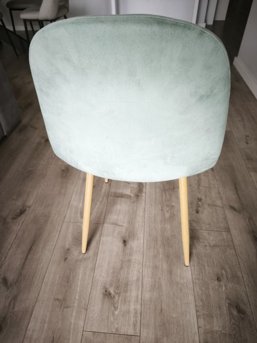 Cadeira sklum veludo verde turquesa