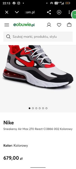 Nike Air Max 270 React , CI3866-002 , r 44
