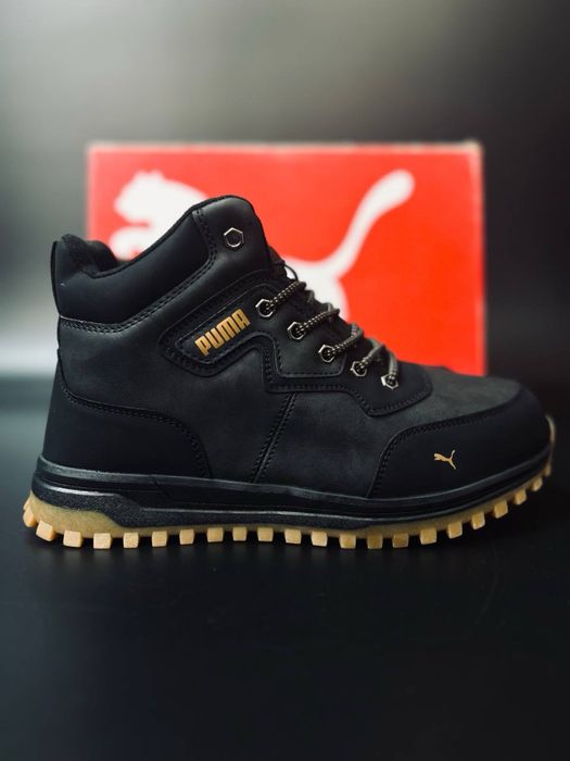 Ботинки кроссовки Puma размеры 40-46/ кожаные кросовки зима до -31°