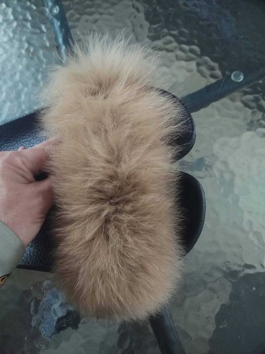 Klapki 100 futro z lisa