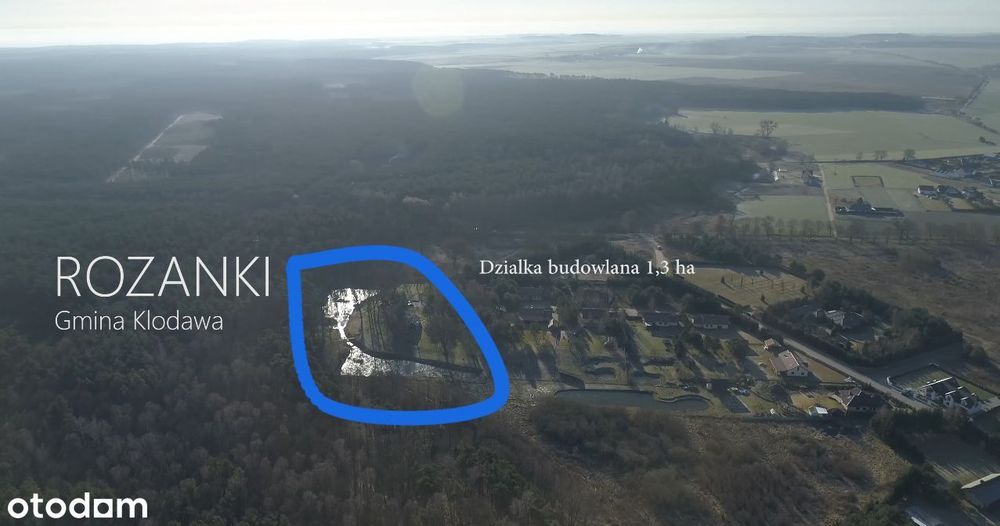 Działka na os. zamkniętym z rzeką, lasem i stawami