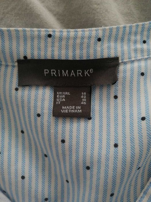 Koszula damska w paski pionowe Wiskoza Primark błękitna rozm. 42/XL