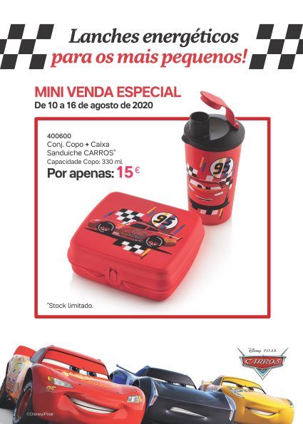 Sandwicheira + Copo Carros Tupperware