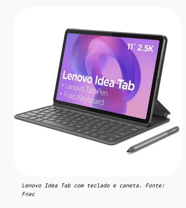 Lenovo Idea Tab + Capa Teclado (Folio Keyboard) e Caneta (Tab Pen) - Novo/Selado