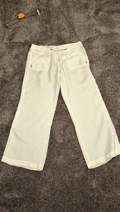 Lniane spodnie L