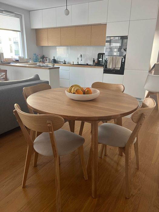 Krzesło dębowe - krzesło tapicerowane- krzesło drewniane- od ręki