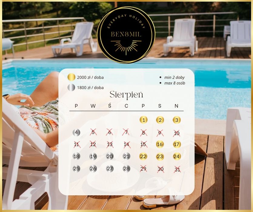 Dom z basenem do wynajęcia