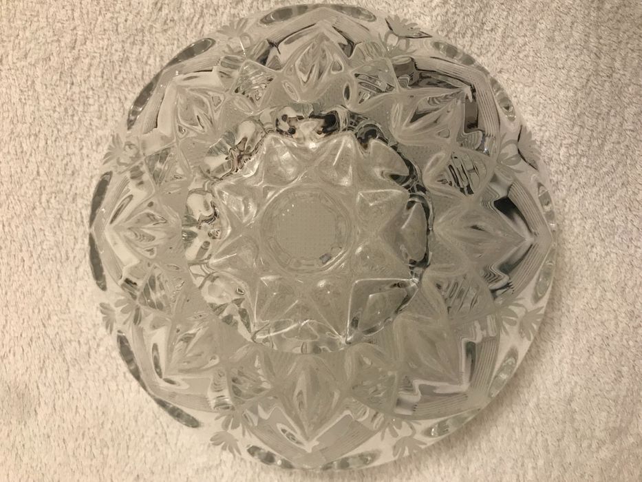 Чешский хрустальный салатник