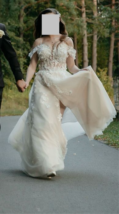 Suknia ślubna M, ecru