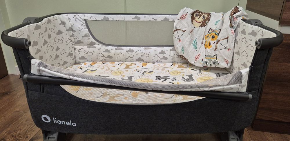 Dostawka Lionelo Timon grafitowa + materac Rucken