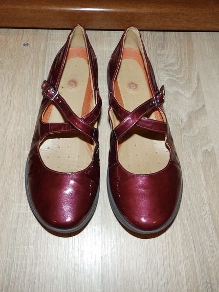 Мері джейн балетки clarks mary jane бордові червоні шкіряні