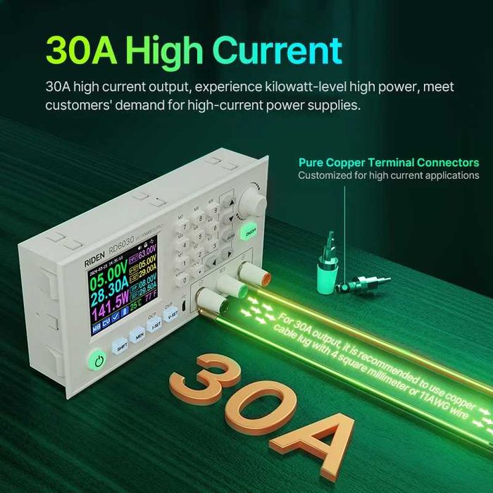 RD6030W 60V 30A WiFi DC DC 1500W лабораторний блок