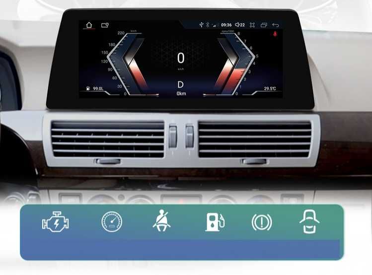 CarPlay Android Auto Android 8GB 10,25 Radio "DAB+ Opcja" GPS Nawigacja WiFi 4G YouTube Bluetooth BMW 7 E65 E66 CCC Harman Kardon BMW E90 E91 E92 E93