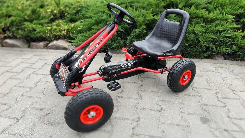 Gokart dla Dziecka Na pedały - Pompowane Koła - Mocna Rama