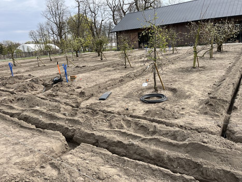 Koparka łańcuchowa – wykopy pod nawadnianie, kable, drenaż | Warszawa i okolice