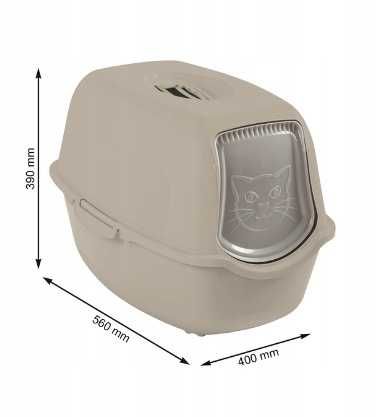 Kuweta zamknięta dla kota Rotho Bailey XL beżowa filtr