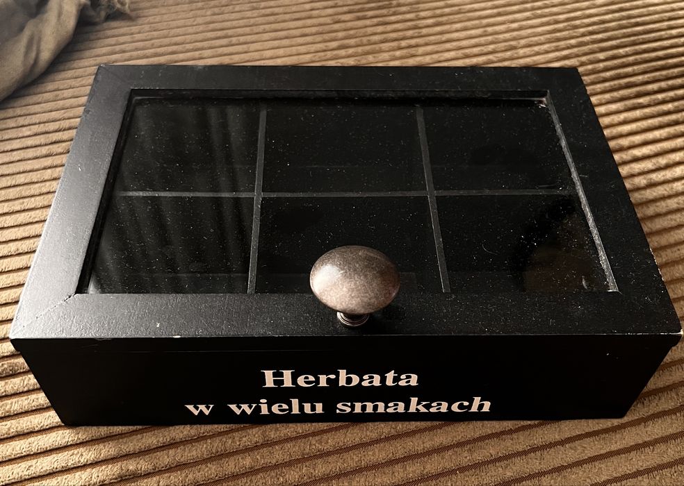 Pudełko na herbate czarne loft