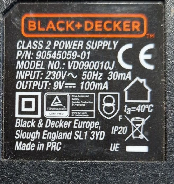Carregador Black & Decker 9V