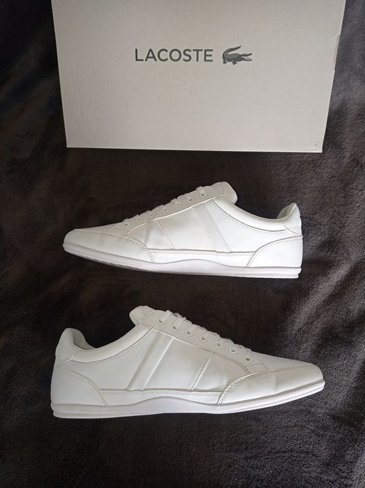 Buty Lacoste Chaymon rozmiar 43 białe i Nowe skóra skórzane sneakersy
