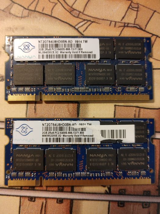 память ddr2 для ноута so-dimm 2gb hynix nanya