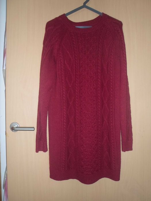 vestido de malha para mulher da marca Green Coast vermelho escuro