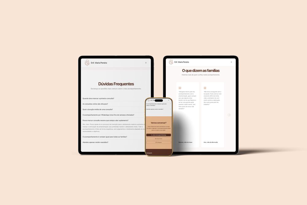 Criação de Sites e Landing Pages | Código à Medida, Sem WordPress