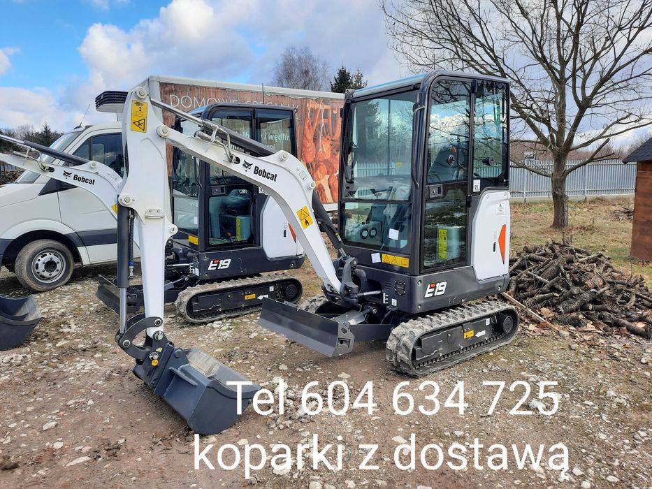 Minikoparka wypożyczalnia wynajem z transportem 1500 tydzień