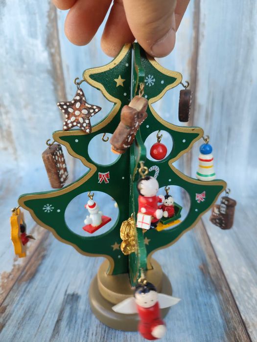 Choinka drewniana - świąteczna - ozdoby - design