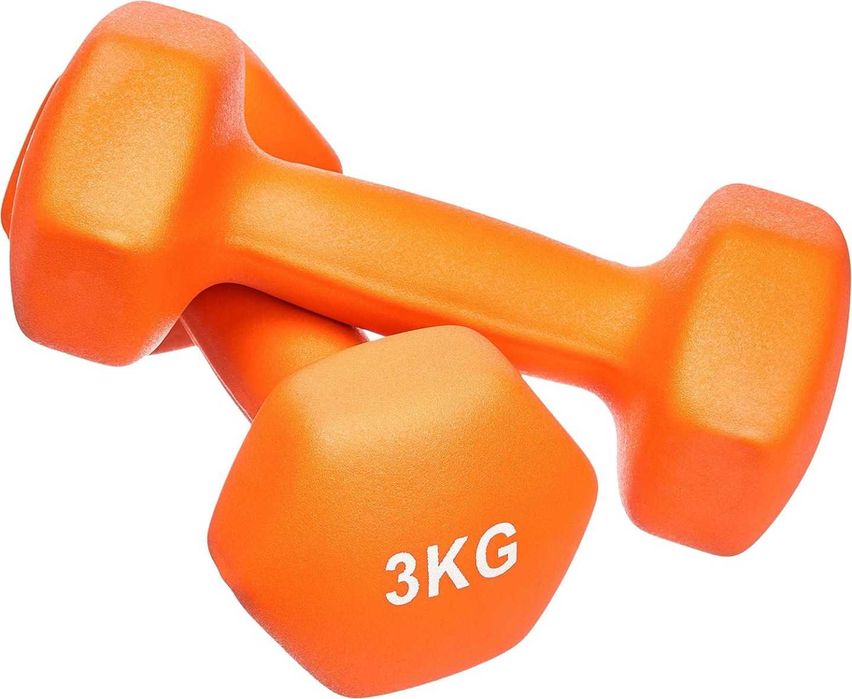 Hantle powlekane/gumowane stałe Amazon Basics 2x 3 kg