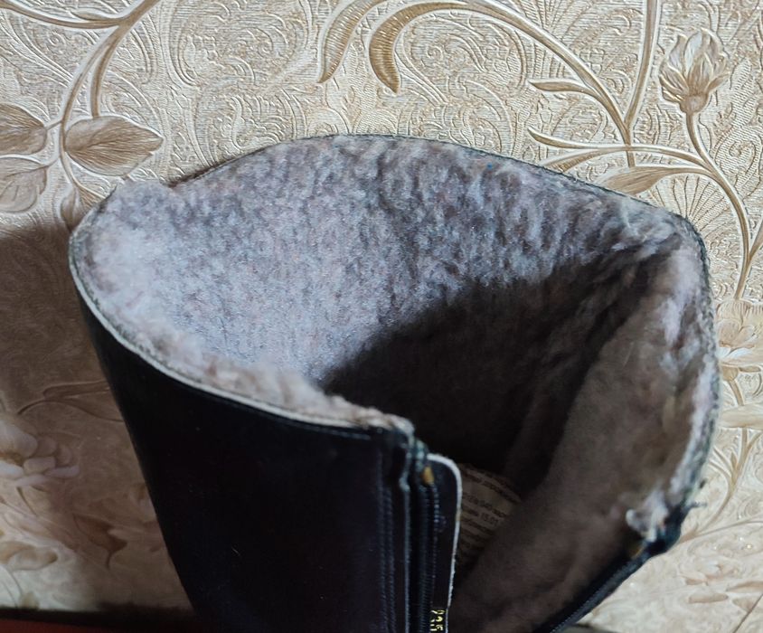 сапоги кожаные зима р.36-37