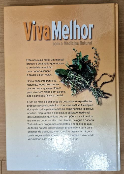 Livro "Viva Melhor" com a medecina natural