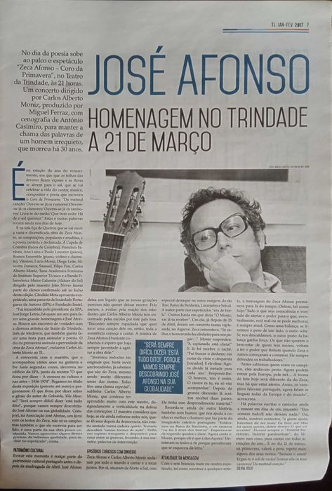 José Afonso	- - -		Tempo Livre	- - - - -	Jornal