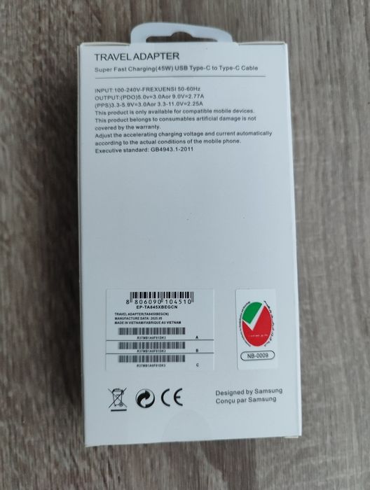 Ładowarka Samsung 45W Super-Fast Charge | USB-C