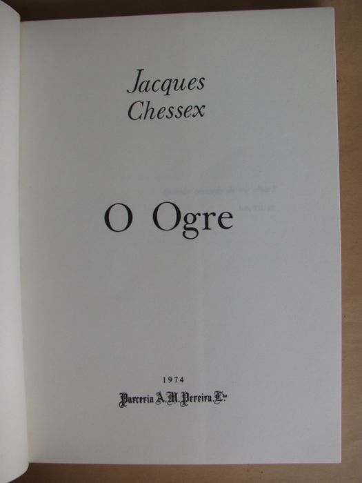 O Ogre de Jacques Chessex
