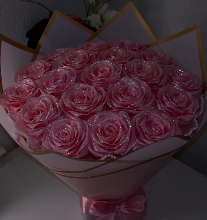 Букети з атласних стрічок