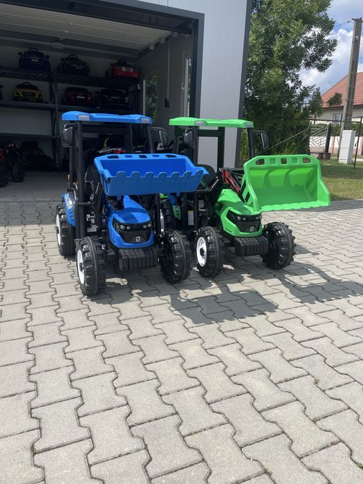 MEGA Traktor na akumulator dla dzieci Niebieski oraz Zielony 2x200W