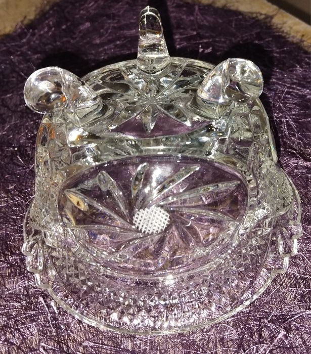 Винтажная хрустальная ваза на 3 ножках.Германия.