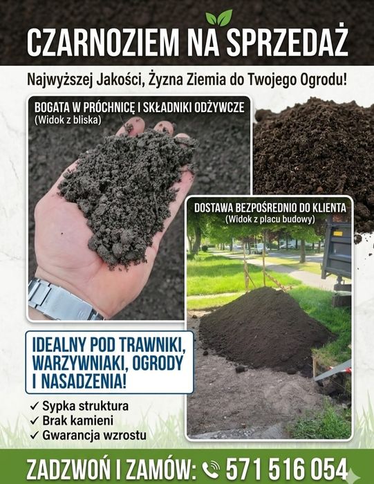 Czarnoziem ziemia ogrodowa