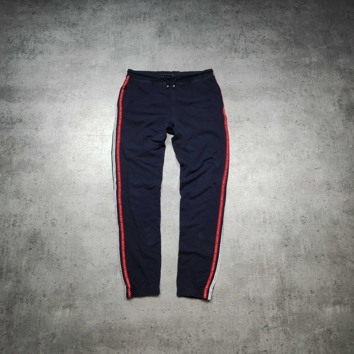 MĘSKIE Dresy Spodnie Sportowe Joggery Tommy Hilfiger Tape Lampas Logo