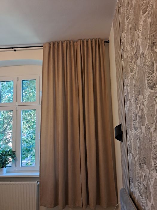 Zasłony beżowe wys.330 cm NOWE ALENA 2 szt.