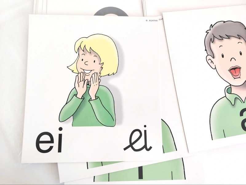 Cartazes sons das vogais e ditongos Agtha 1 ciclo terapia da fala
