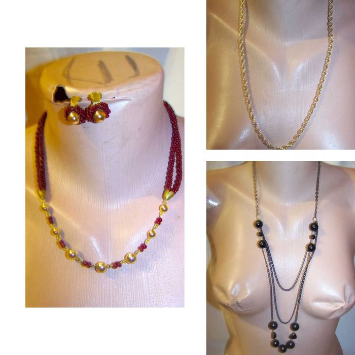 Современные и винтажные ожерелья, бусы, цепочки