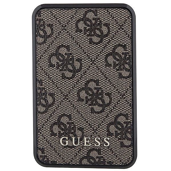 Powerbank Guess 4G Leather Metal Logo 18W 10000mAh - brązowy