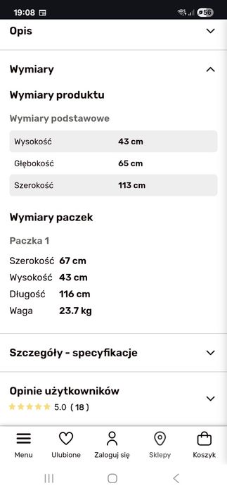 Pufa prostokątna nowa