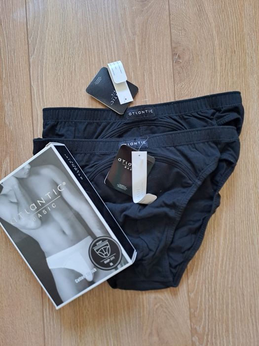 Slipy męskie Atlantic SPORT, rozmiar M, 2PACK, kolor czarny