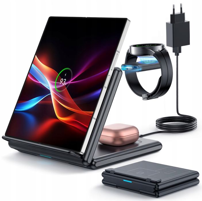 GEEKERA Stacja Ładowania Indukcyjna 3w1 Dla Samsung Z Fold Flip S25 24